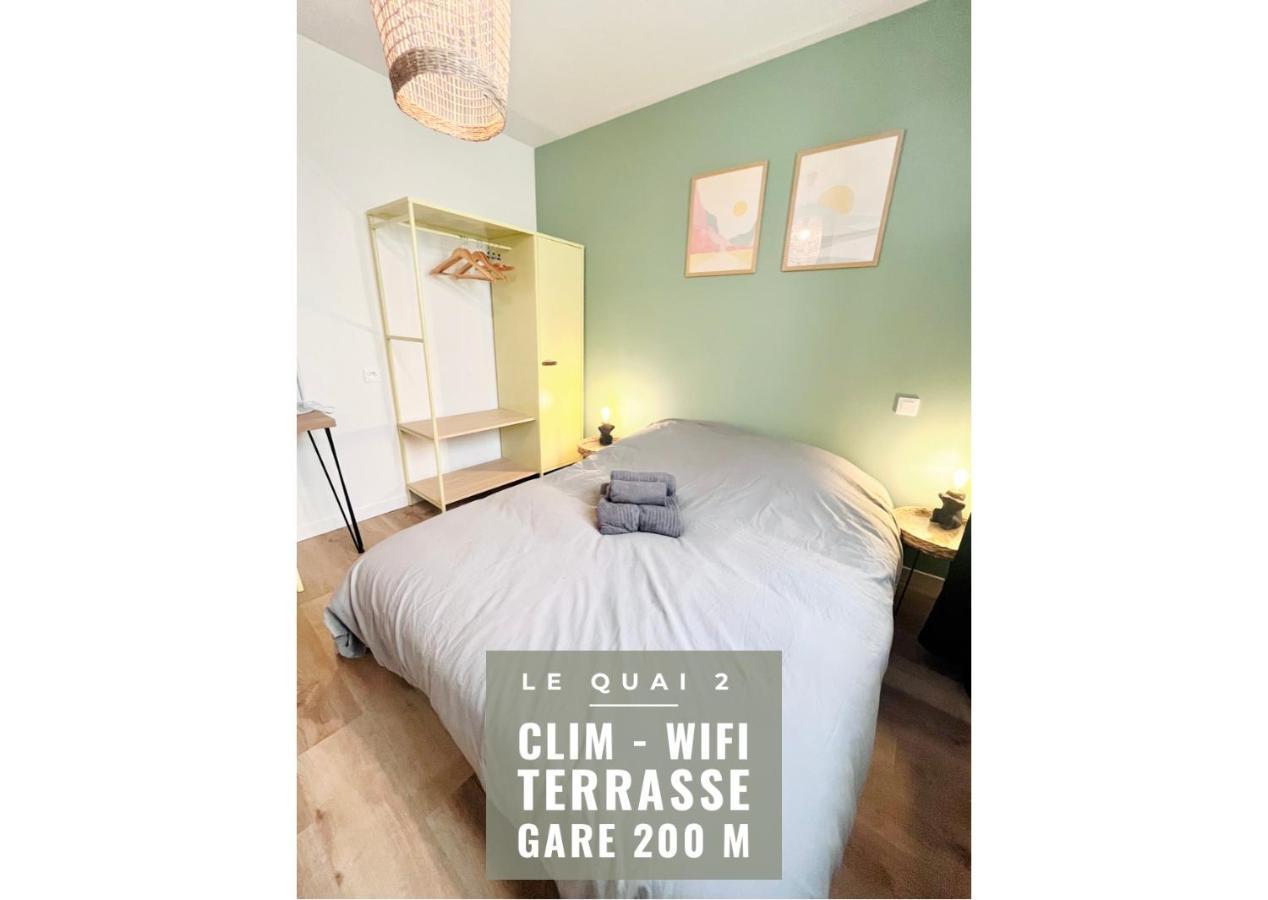 Ferienwohnung Le Quai 2 - Studio Neuf Calme Terrasse - Clim - Wifi - Gare A 200M Agen Exterior foto